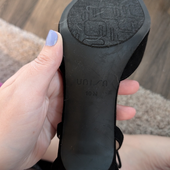 Unisa Black Pointed Heels Women's Shoes - Picture 4 of 4